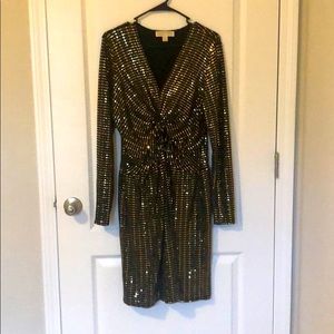 Gold and black Michael Kors dress